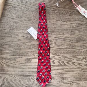 Vineyard Vines Red Jeep Woody Tree Pattern Tie